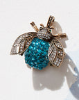 Sparkle bee hanging ornament, turquoise