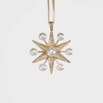Sputnik pearl star ornament