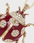 Ladybug hanging ornament, red