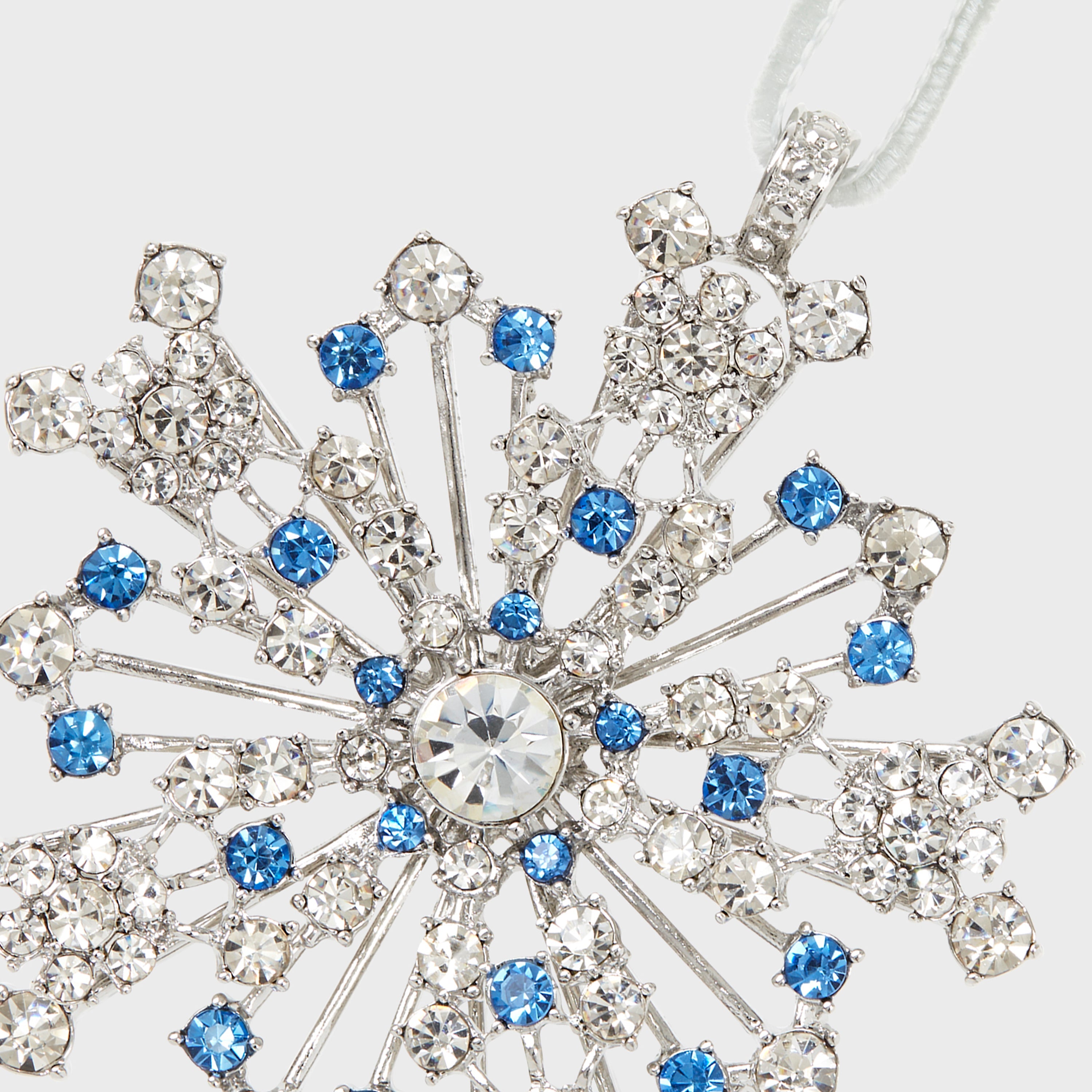 Sparkle snowflake ornament, sapphire