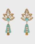 Starburst earrings, turquoise