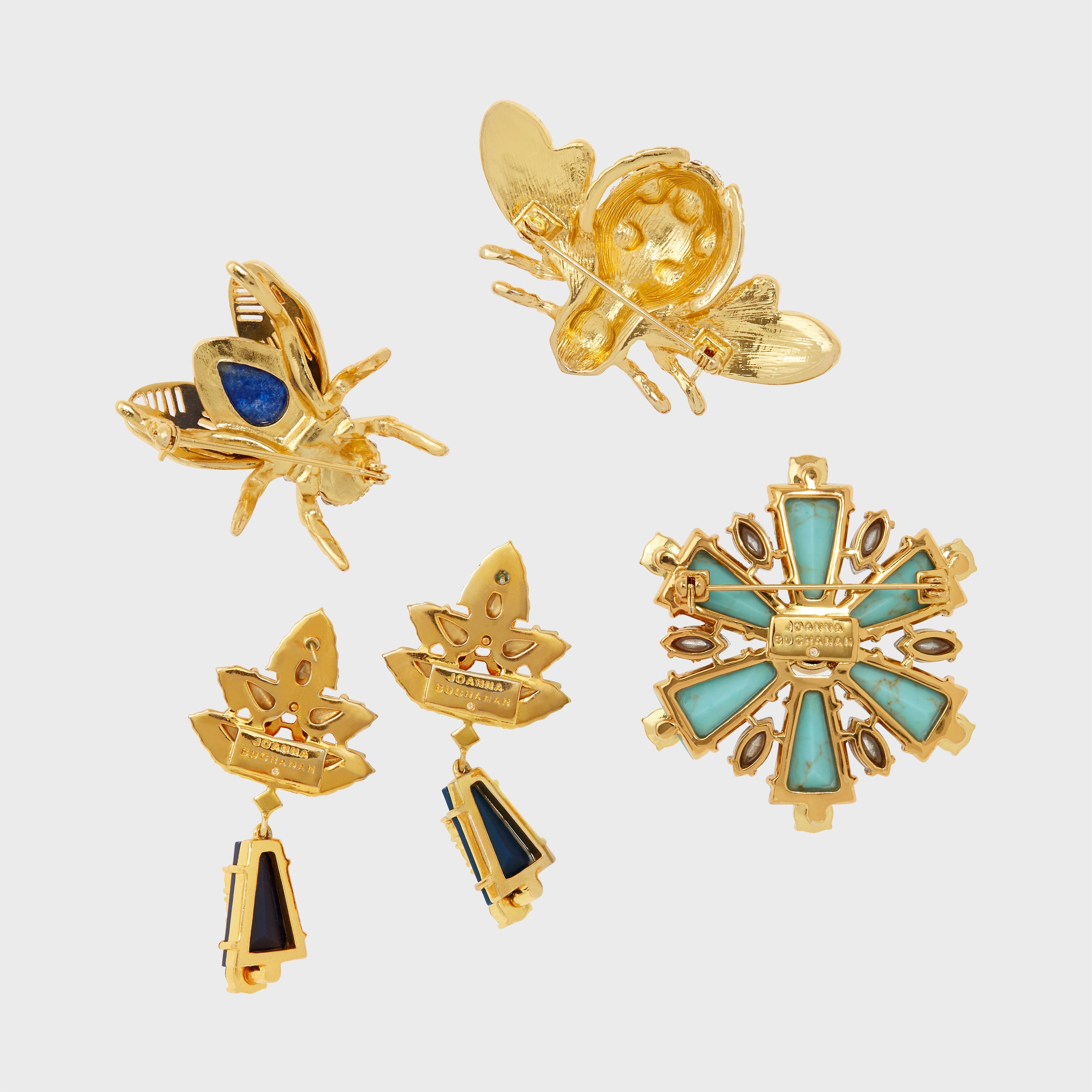 Starburst earrings, topaz