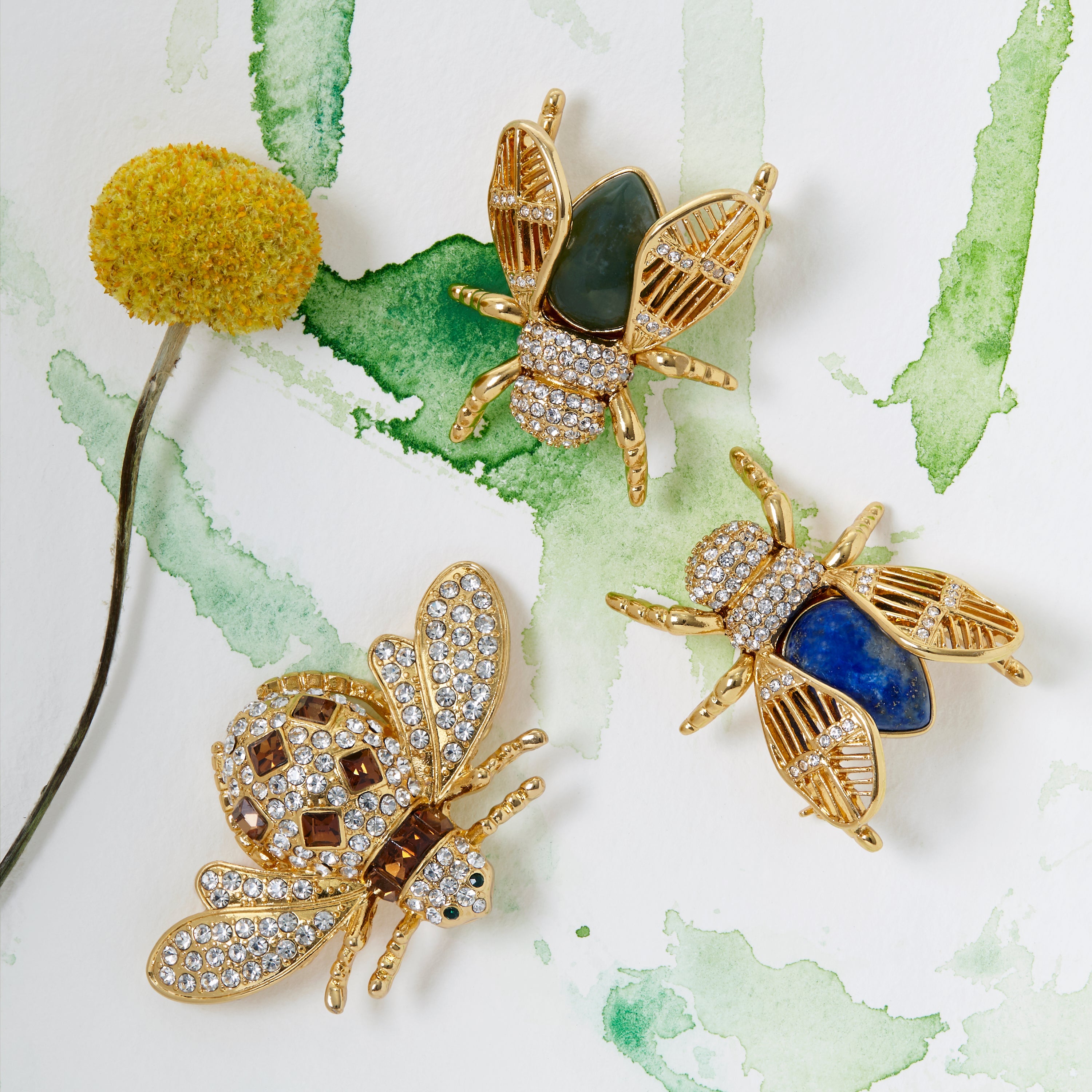 Giant gem bug brooch, lapis lazuli