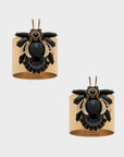 Vintage bug napkin rings, black, set of two