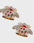 Classic bee napkin rings, ruby, set of two
