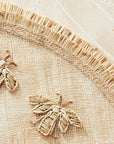 Straw bee placemat, set of four
