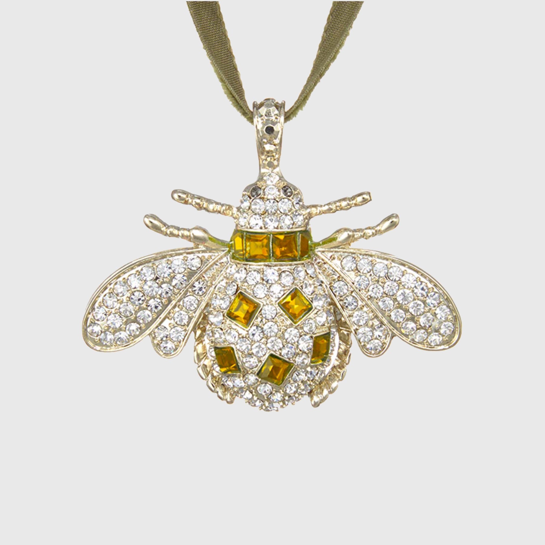 Classic bee hanging ornament, amber