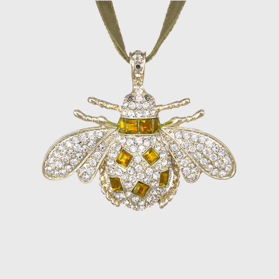 Classic bee hanging ornament, amber