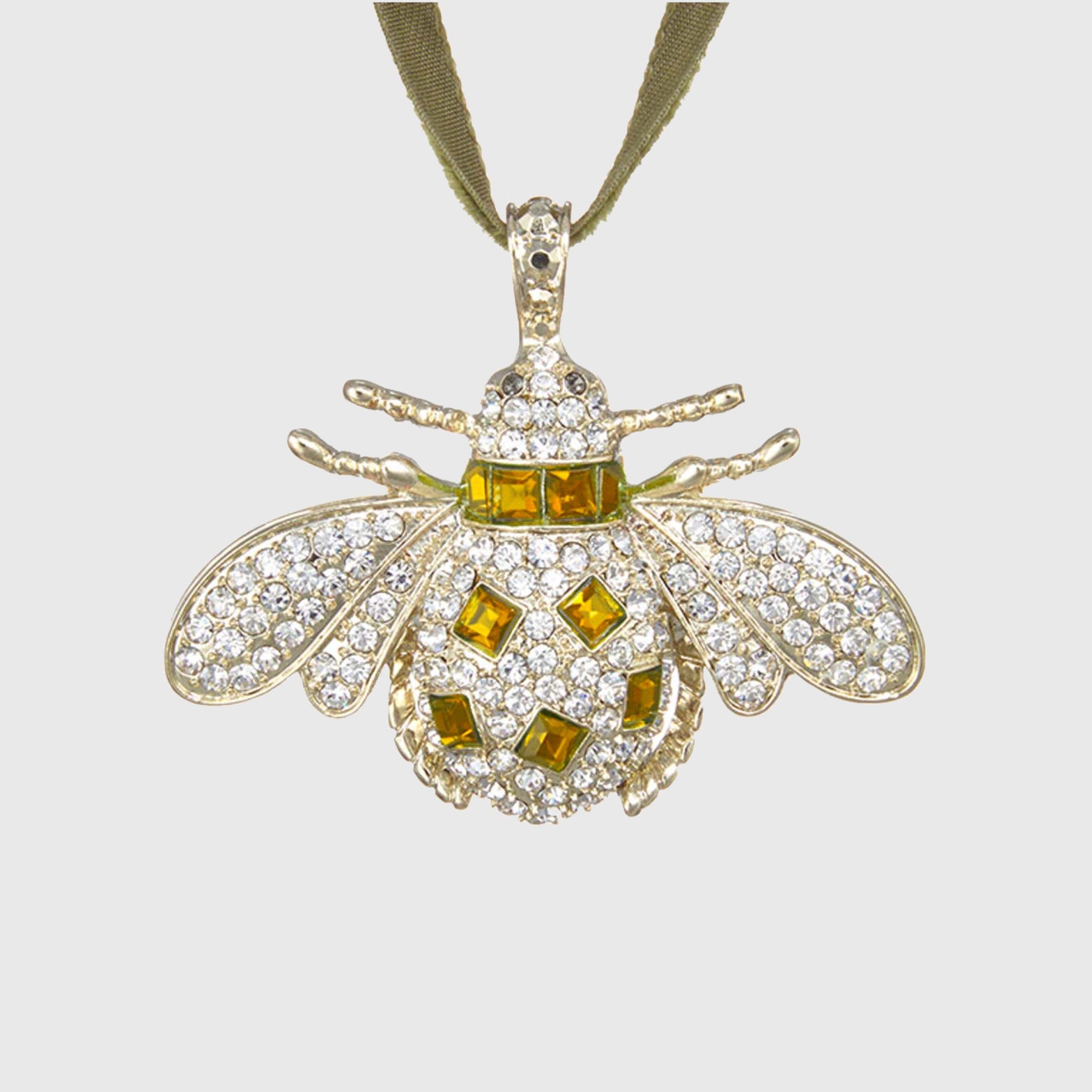 Classic bee hanging ornament, amber