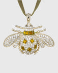 Classic bee hanging ornament, amber