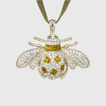 Classic bee hanging ornament, amber