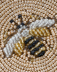 Stripey bee hand beaded placemat
