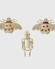 Jeweled insect clip set