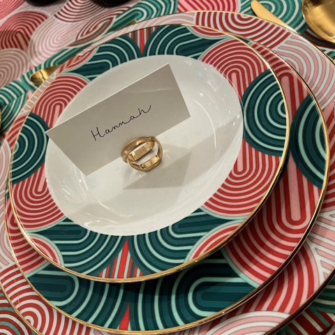 Knot placecard holders, set of eight