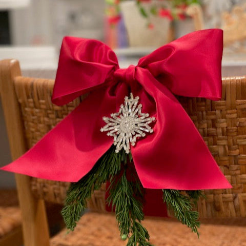 Baguette snowflake hanging ornament, crystal