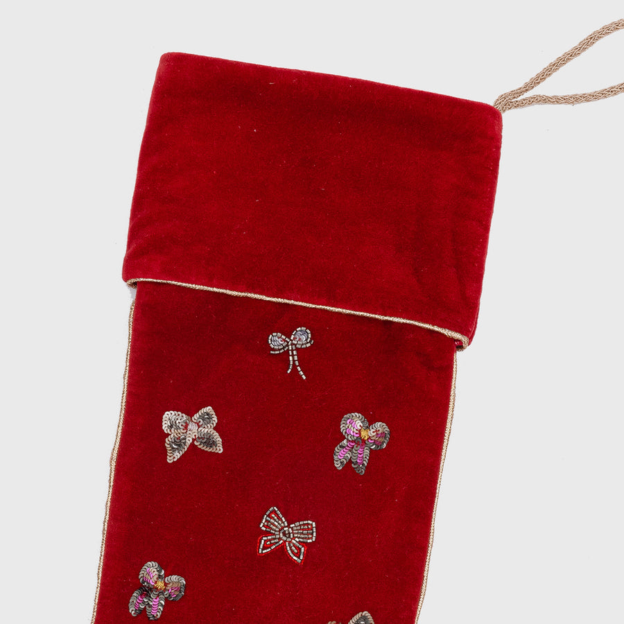 Bow stocking, red