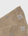 Extra large snowflake tree skirt, taupe