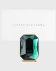 Single gem placecard holder, emerald, set of two
