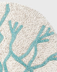 Delicate coral hand beaded placemat, turquoise