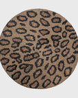 Animal pattern hand beaded placemat, bronze