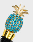 Pineapple wine stopper, turquoise