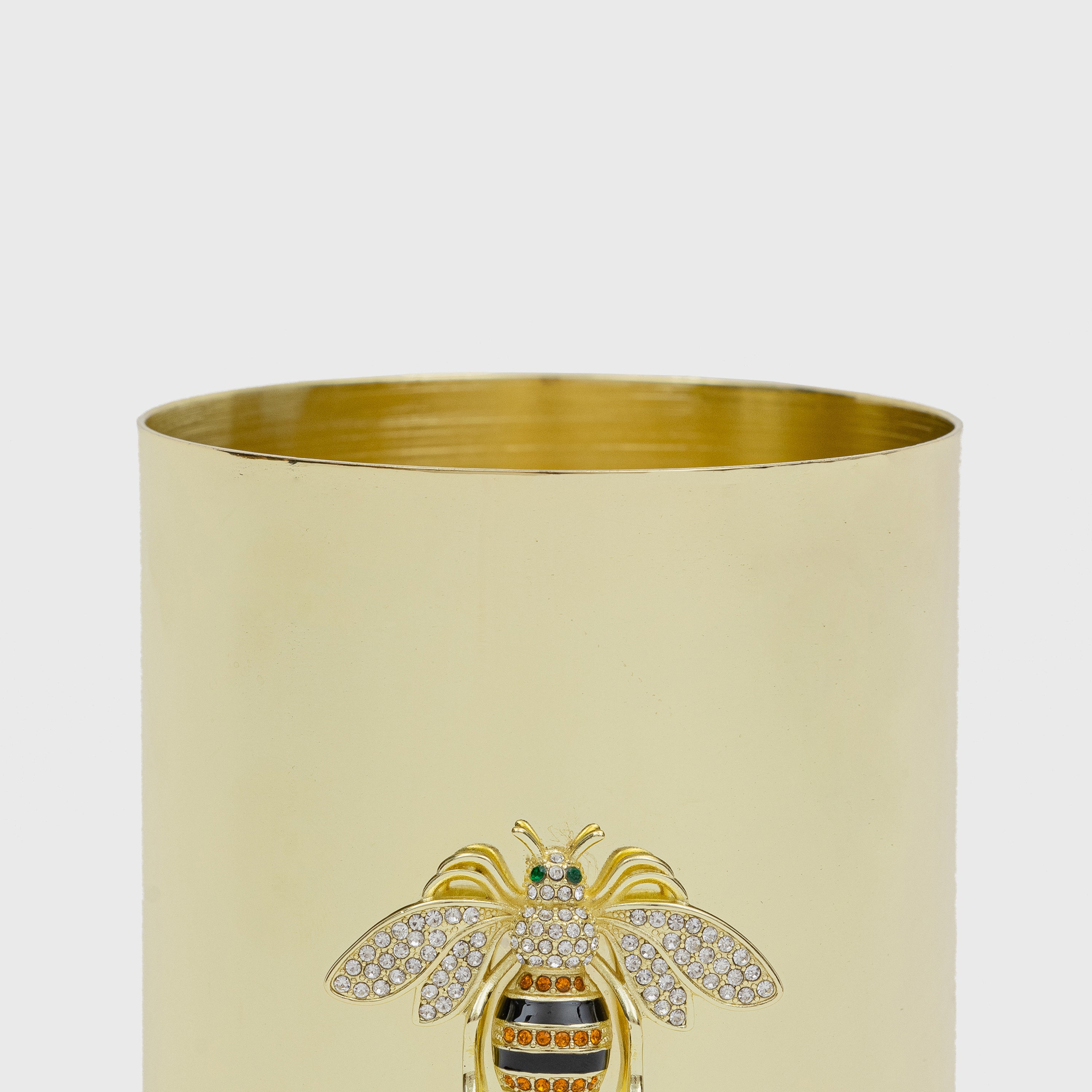 Stripey bee pot, large