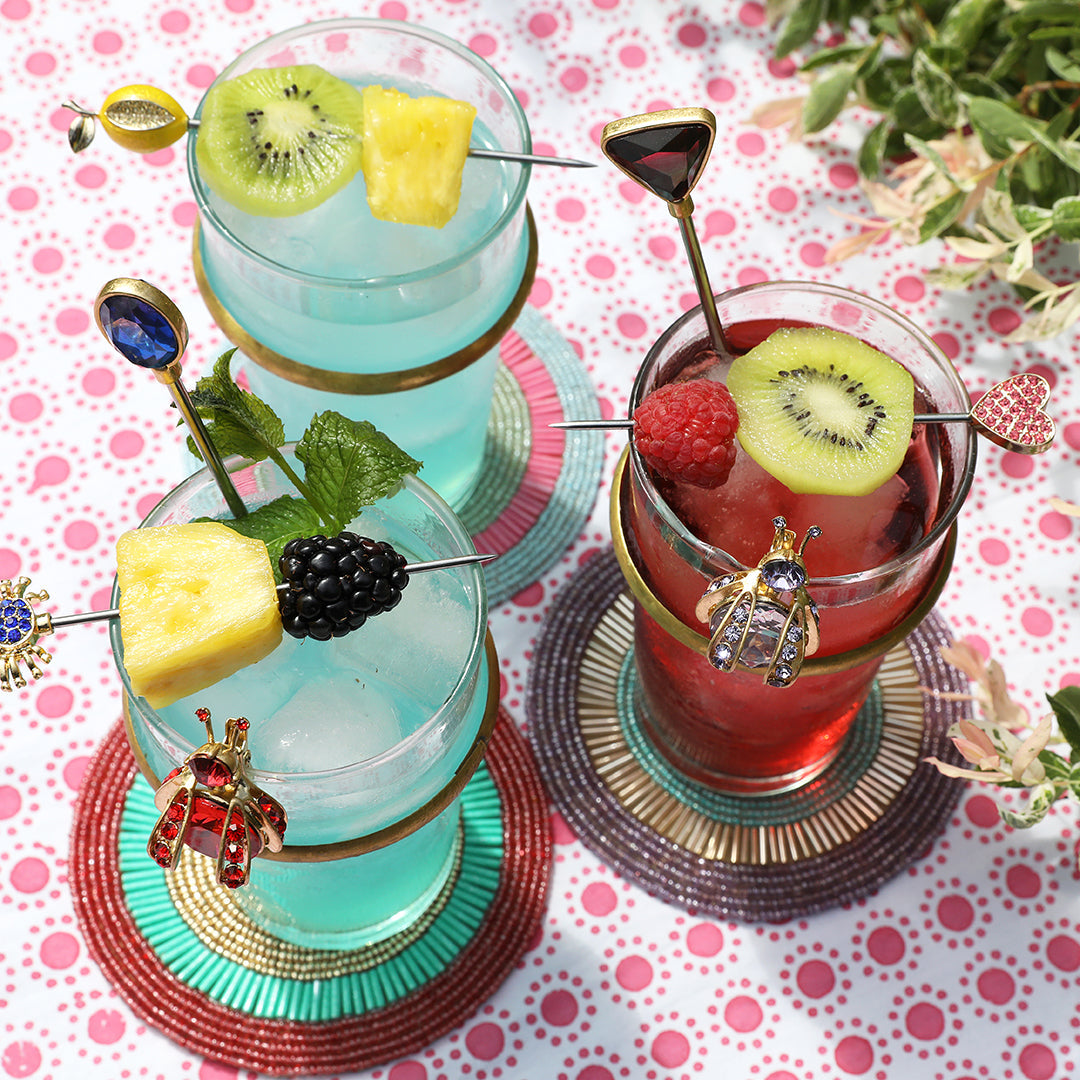 Gem bug clip set, rainbow