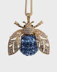Sparkle bee hanging ornament, periwinkle