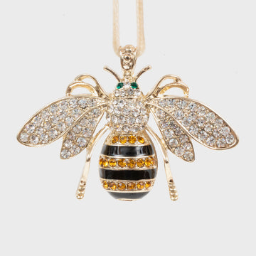 Stripey bee hanging ornament