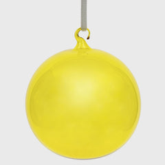 Glass bubble balls, citrine, set of three