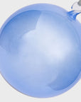 Glass bubble balls, blue, set of three