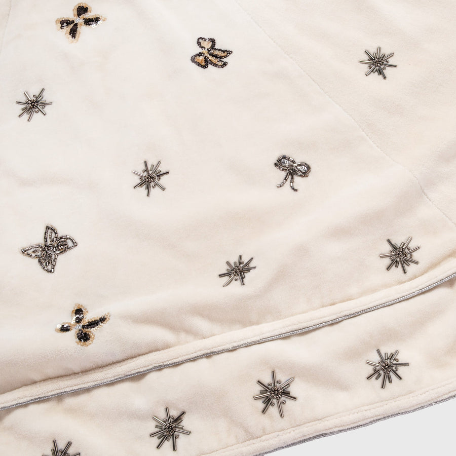 Bow tree skirt, cream