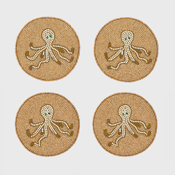 Octopus coaster, set of four
