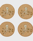 Octopus coaster, set of four