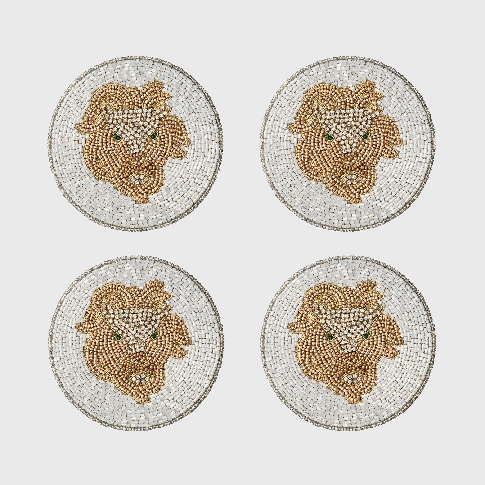 Leo coasters, set of four