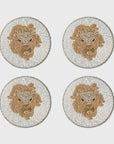 Leo coasters, set of four