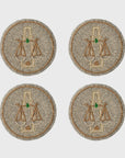 Libra coasters, set of four