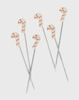 Candy cane cocktail picks