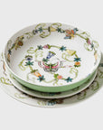 Butterfly and bees dinner plates, set of four