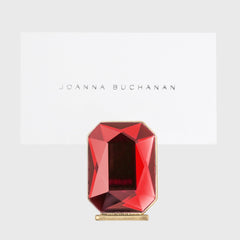 Single gem placecard holder, bright red, set of two