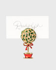 Holly ball placecard holders, set of four