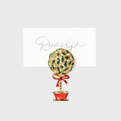 Holly ball placecard holders, set of four