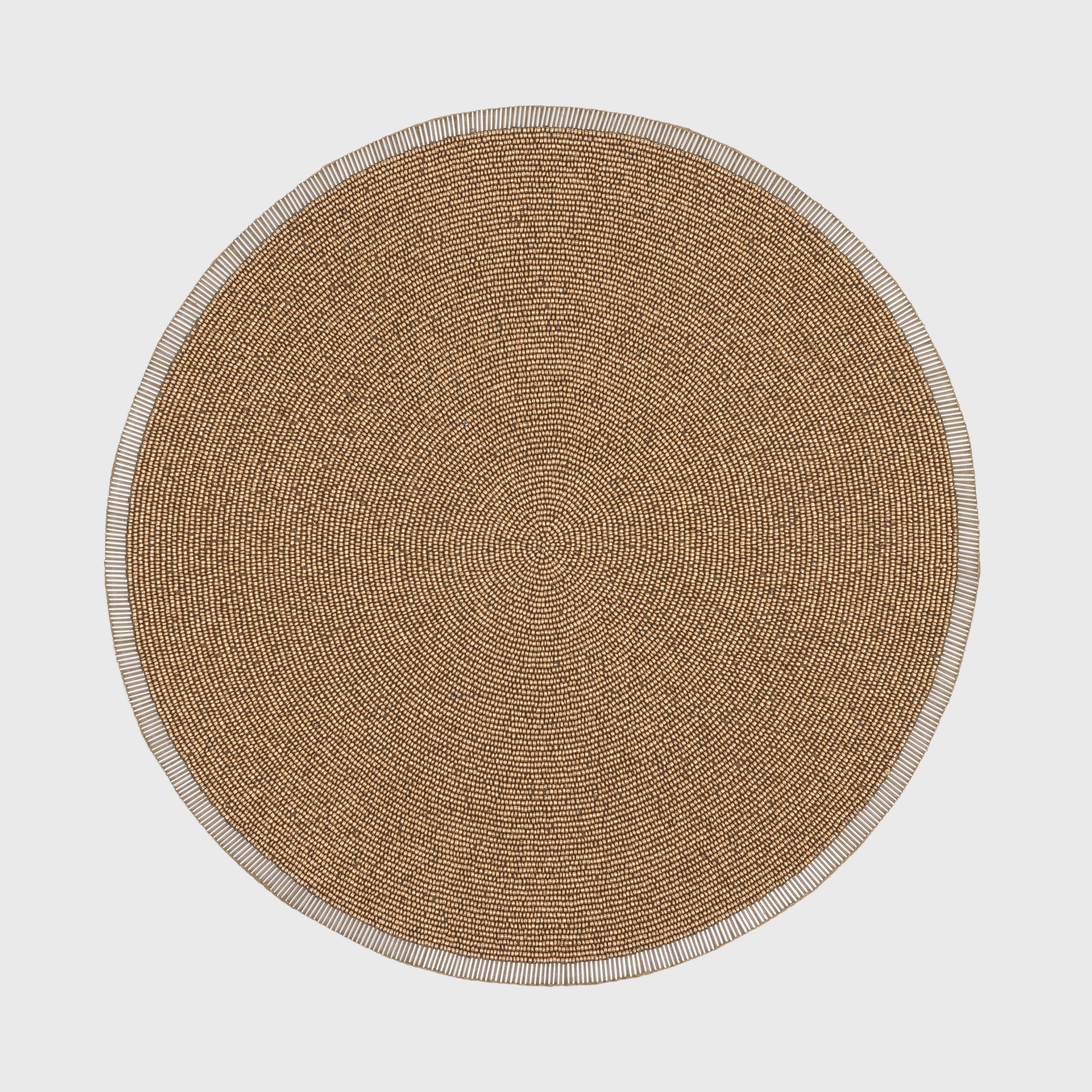 Gold hand beaded placemat