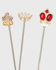 Crown swizzle sticks