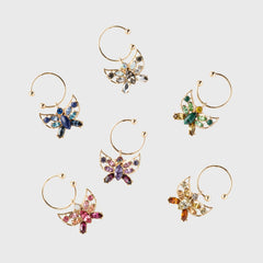 Butterfly wine charms