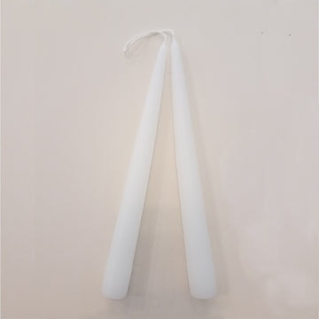 Taper candles, white, box of 10