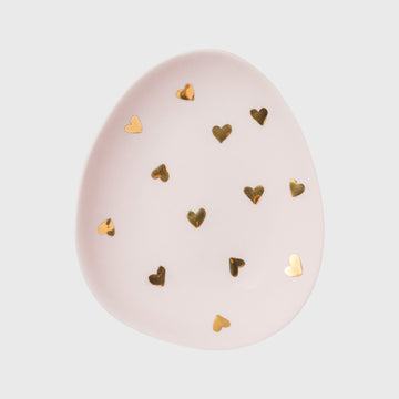 Mini heart porcelain ring dish