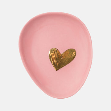 Heart porcelain ring dish