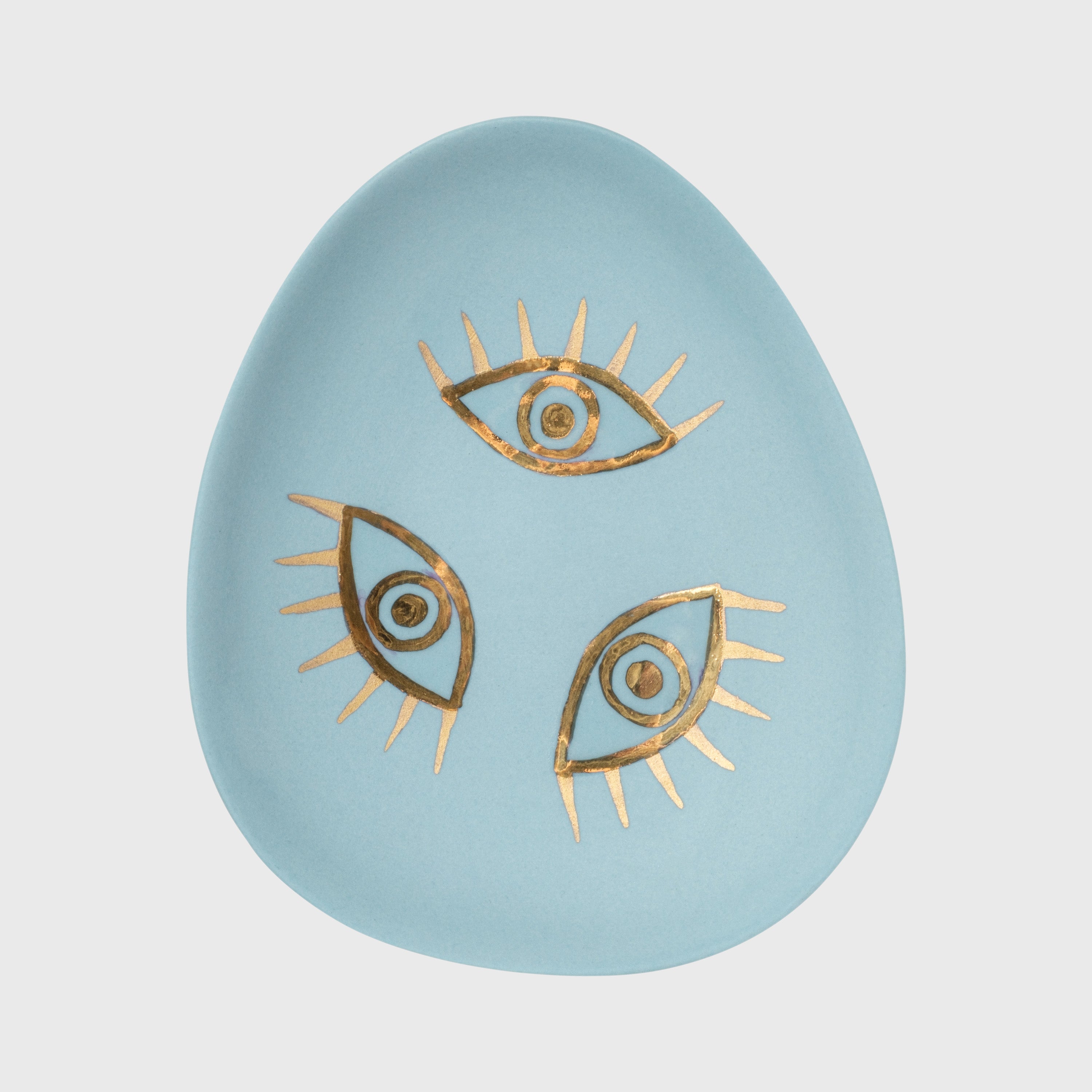 Evil eye porcelain ring dish