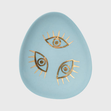 Evil eye porcelain ring dish